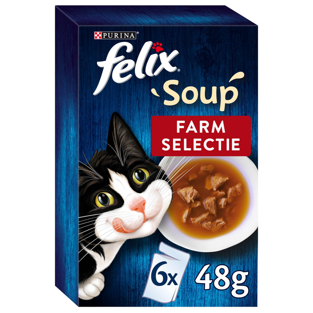 FELIX Soup Original Farm Selectie kattenvoer Purina